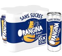 Orangiina Sparkling Fruit Diet Drink; Multipack of 12 x 330ml cans with Zero Sugar; contains a blend of citrus juices, real orange pulp and orange zest
