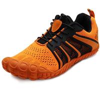 Oranginer Men's Barefoot Shoes Big Toe Box Cross Training Minimalist, Orange, 9.5