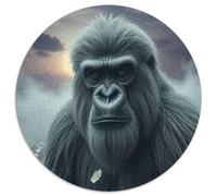 Orangutan 1000 Piece Circular Puzzle Animals Das Tier Wild Animals Beast Premium Challenging Puzzle Decorative Finish Home Decor Gift Idea Relaxing Activity 1000pcs (67.5x67.5cm)