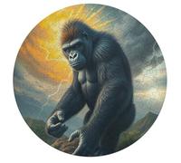 Orangutan 195 Piece Circular Puzzle Wildlife Animal Shape Learning Through Play Educational Puzzle for Kids & Adults Idea Home Decor 195 PCS