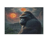 Orangutan 300 Piece Jigsaw Puzzle Pack Paisaje Edificio Teens Beginners Cognitive Development Puzzle Fans Group Play Anniversary Recycled Cardboard 300 PCS