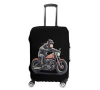 Orangutan Ape Riding Motorcycles Luggage Cover for Suitcase Protector Washable S
