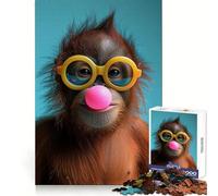 Orangutan Bubblegum Jigsaw Puzzle for Teenagers 1000 Pieces Memory Boost Indoor Play Image Assembly (38x52cm)