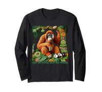 Orangutan Fruit Art - Save The Forest, Save Our Friends Long Sleeve T-Shirt