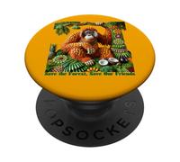 Orangutan Fruit Art - Save the Forest, Save Our Friends PopSockets Adhesive PopGrip