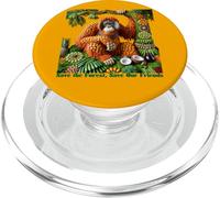 Orangutan Fruit Art - Save the Forest, Save Our Friends PopSockets PopGrip for MagSafe