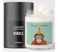 Orangutan Gifts - Luxury Soy Wax Candle - Vanilla, Jasmine, Sugared Almond - Makester