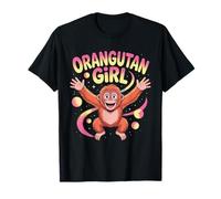Orangutan Girl Womens Jungle Ape Monkey Theme Birthday Party T-Shirt