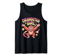 Orangutan Girl Womens Jungle Ape Monkey Theme Birthday Party Tank Top