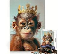 Orangutan King 1000 Piece Jigsaw Puzzles for Teenagers Jigsaw Boost Recall Soothing Play Tight Edge Premium Gift (38x26cm)
