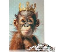 Orangutan King Puzzle for Adults And Teenagers 500 Pieces Wooden Puzzles for Teenagers Gifts Brain Teaser Game 500pcs (52x38cm)