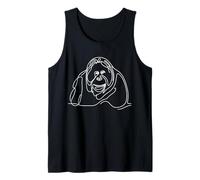 Orangutan One Line Art Minimalist Primate Drawing Tank Top