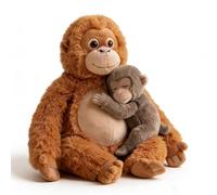 Orangutan Plush with kids Monkey - Punch-Monkey Soft Toy, Gorilla Tag Plush, Washable & Safe Cuddly for Children