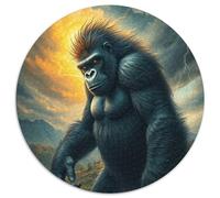 Orangutan Puzzle 1000 Piece Jigsaw Animals Das Tier Wild Animals Beast Round Jigsaws Adults Kids Puzzles Games Home Decoration Adult Educational Games Inspirational Challenge 1000pcs (67.5x67.5cm)