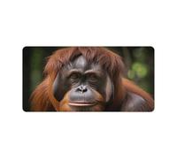 Orangutan Taking Photo Desk Pad Protector Large Waterproof Desk Mat Blotter Non-Slip Rubber Base Multifunctional Mouse Keyboard Gaming Pad Big Computer Mat for Home Office