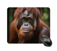 Orangutan Taking Photo Mouse Pad 25 * 30cm - Non-Slip Rubber Base Mouse Mat Portable Square Desk Mat for Office, Laptop, Travel, Wireless Mice Mats - Waterproof & Durable Design