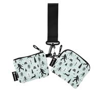 Orangutan Tree Dual Coin Purse Credit Card Holder Wallet Slim Portable Card Money Holder with Zipper Coin Pocket for Women Men 2 Pcs, Orangutan Tree, One Size