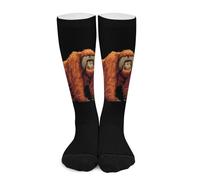 Orangutans Monkey Mens Crew Socks Novelty Over The Calf Tube Athletic Sock