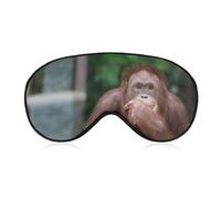 Orangutans Posting Thinking Sleep Eye Mask Sleeping Light Blocking Cover Night Blindfold for Travel Nap