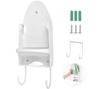 Oranlife Wall Mounted Ironing Board Rack Electric Iron Holder Household Bathroom Shelf,White,16.9inch x 5.5inch x 4.72inch