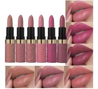 ORANOT Matte Lipstick for Women, 6 Pieces Brown Nude Pink Purple Velvet Lipstick Light to Dark Velvet Long Lasting Lipstick