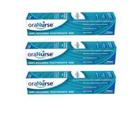 oraNurse Unflavoured Toothpaste 50ml, 3 Pack, 1000ppm Fluoride