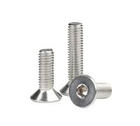 ORANXIN M4 x 25mm 100 Pcs Countersunk Bolts 304 Stainless Steel Hex Socket Cap Screw Flat Head Allen Bolts Machine Screws Fasteners