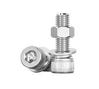 ORANXIN M5 x 25mm 10 pcs Stainless Steels 304 Cylindrical Head Nuts Washer Bolts Sets Hex Socket Cap Cup Head Internal Hex Combination Screws