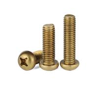 ORANXIN M8 x 50mm 4 Pcs Brass Cross Round Head Bolts Copper Pan Head Bolt Machine Screws Fasteners