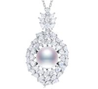 Orapearl Freshwater Pearl Pendant Necklace AAAAA Pearl Jewelry June Birthstone Gift for Wife Mom Girlfriend Her Women for Anniversary Birthday Wedding, 10-11mm, Pearl, Pearl