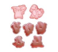 Orapink Cookie Cutter-8 Plastic Cookie Stamps-Cartoon Fun Cookie Mold，Children Super Mario Baking Set