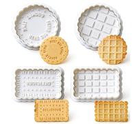 Orapink Cookie Stamps Set, 4 Pcs Cookie Press Mold, 3D Classic Cookie Cutter with Plunger Stamp, 4 Styles Funny Cookie Biscuit Molds for Treats DIY Baking, Cake, Pastry