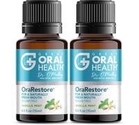 OraRestore Bad Breath Treatment for Adults Halitosis: Dentist Formulated Oral Rinse Concentrate Tooth Oil Liquid Toothpaste, Fresh Breath Mouthwash for Dry Mouth, Oral Care, Healthy Gums, Teeth -2pack