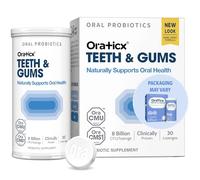 OraTicx Teeth & Gums Dental Probiotic, Naturally Supports Oral Health and Immunity, Oral Probiotics Supplement 8 Billion CFU, Grape Flavor 30 Lozenges 1-PK