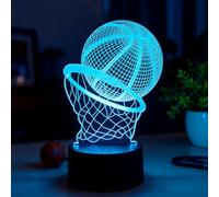 OraTrade 3D Illusion Night Lamp,Basketball Night Light for Kids,7 Colour Changing LED Lamp with Touch Control,Home Bedroom Lighting, Gift for Children and Basketball Lovers