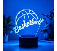 OraTrade Basketball 3D Night Light, Basketball Layup Shape, 7 Colour Changing LED Lamp with Touch Control,Bedroom Decor for Kids, Ideal Sports Themed Gift