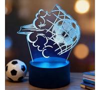 OraTrade Football 3D Illusion Night Light, 7 Colour Changing LED Lamp, Bedroom Decor for Kids Teenagers, Ideal Birthday Christmas Easter Gifts for Boys Girls Sports Fans