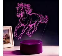 OraTrade Horse Night Light for Kids, Horse 3D Night Light Table Desk Optical Illusion Lamps 7 Color Changing Lights,Kids Boy Girl Room Decoration for Holiday Birthday Christmas [Energy Class G]