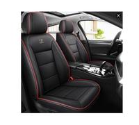 ORAWLE Car Seat Covers Accessories Suitable for Alpha Alfa Romeo Alpha Spider, Subaru Subaru Impreza XV 5 Seater Car Seat Covers, Car Accessories Leather Seat, Waterproof, Black and Red Cable