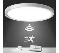 Oraymin Ceiling Light with Motion Sensor Radar Indoor 24W 2400LM Ø30cm, Ultra-Flat 4000K LED Ceiling with Motion Sensor Indoor for Hallway/Balcony | Stylish Modern Design | IP44