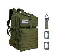 Oraynn 50L Large Military Tactical Backpack Molle Army Assault Pack for Travel Camping Hiking Fishing Backpack for men, Green, L, Military Style