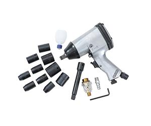 ORAZIO 1/2-Inch Air Impact Wrench Set, Heavy Duty Garage Car Truck Wheel Tyre Bolts Removal Installation Pneumatic Tool Aluminium Housing 212192B