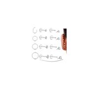 ORAZIO 14K Gold Plated Flat Back Earrings - 16G/18G 316L Surgical Steel Internal Thread CZ Stud Piercing Jewelry for Tragus Helix Cartilage Conch Hypoallergenic Nose Rings Lip Labret Medusa Piercing