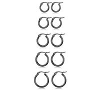 ORAZIO 14K Real Gold Plated Huggie Hoop Earrings Sets, 10 Pairs Hypoallergenic 316L Stainless Steel Silver Small Hoop Earrings Non-tarnish for Sensitive Ears, 24/7 Lightweight Dainty Endless Cartilage