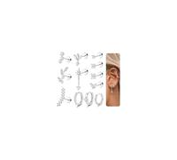 ORAZIO 16G Helix Piercing Jewelry Flat Back Cartilage Earrings for Women Hypoallergenic Surgical Stainless Steel Stud Hoop Cartilage Earring Set Daith Conch Tragus Piercing Jewelry Flatback Single Pc