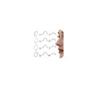 ORAZIO 18g 20g 22g Nose Rings Hoops for Women Corkscrew L Shape Nose Rings Studs Hypoallergenic Surgical Stainless Steel Nose Ring Gold Small Cute Piercing Jewelry 1.5mm 2mm 2.5mm 3mm Diamond CZ 12Pcs