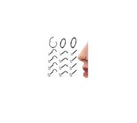 ORAZIO 18G 20G Nose Rings Studs Surgical Steel Gold/Silver Nose Rings for Women Men Hypoallergenic CZ L Shaped/Corkscrew/Straight Nose Studs Hinged Clicker Nose Rings Hoops Tiny Lip Stud Septunm Conch