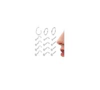 ORAZIO 18G 20G Nose Rings Studs Surgical Steel Gold/Silver Nose Rings for Women Men Hypoallergenic CZ L Shaped/Corkscrew/Straight Nose Studs Hinged Clicker Nose Rings Hoops Tiny Lip Stud Septunm Conch