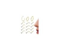 ORAZIO 18G 20G Nose Rings Studs Surgical Steel Gold/Silver Nose Rings for Women Men Hypoallergenic CZ L Shaped/Corkscrew/Straight Nose Studs Hinged Clicker Nose Rings Hoops Tiny Lip Stud Septunm Conch