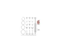 ORAZIO 18G Silver Tragus Piercing Jewellery Surgical Steel Internally Threaded Flat Back Earrings Conch Labret Nose Lip Helix Piercing Jewellery